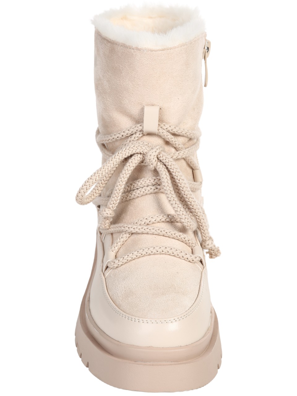 Ежедневни дамски боти в бежово 2R-24559 beige