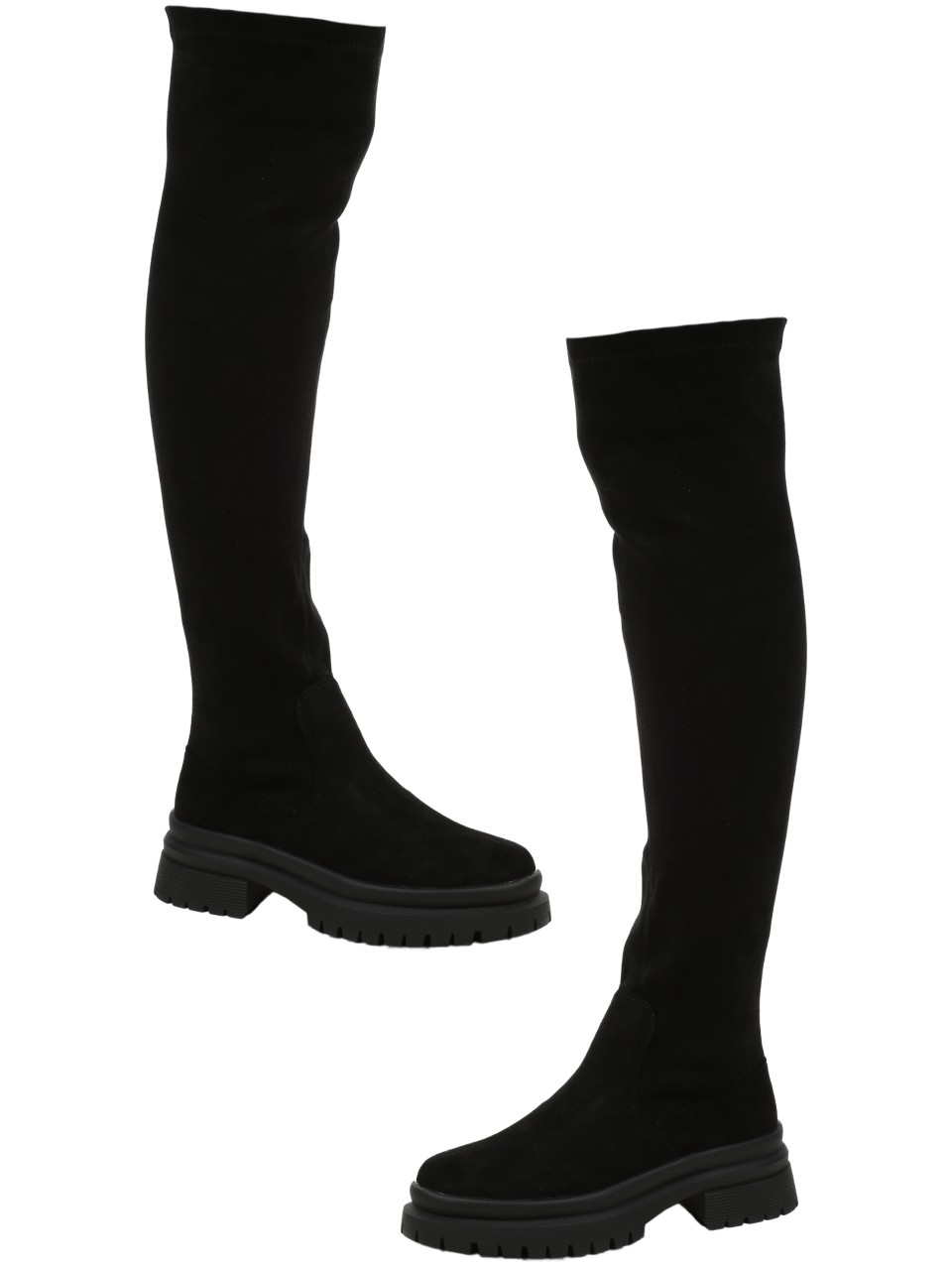 Ежедневни дамски ботуши в черно 1R-24561 black