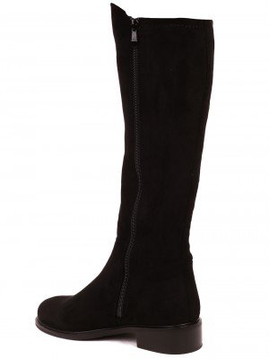 Ежедневни дамски ботуши в черно 1R-24581 black microfiber (22519)