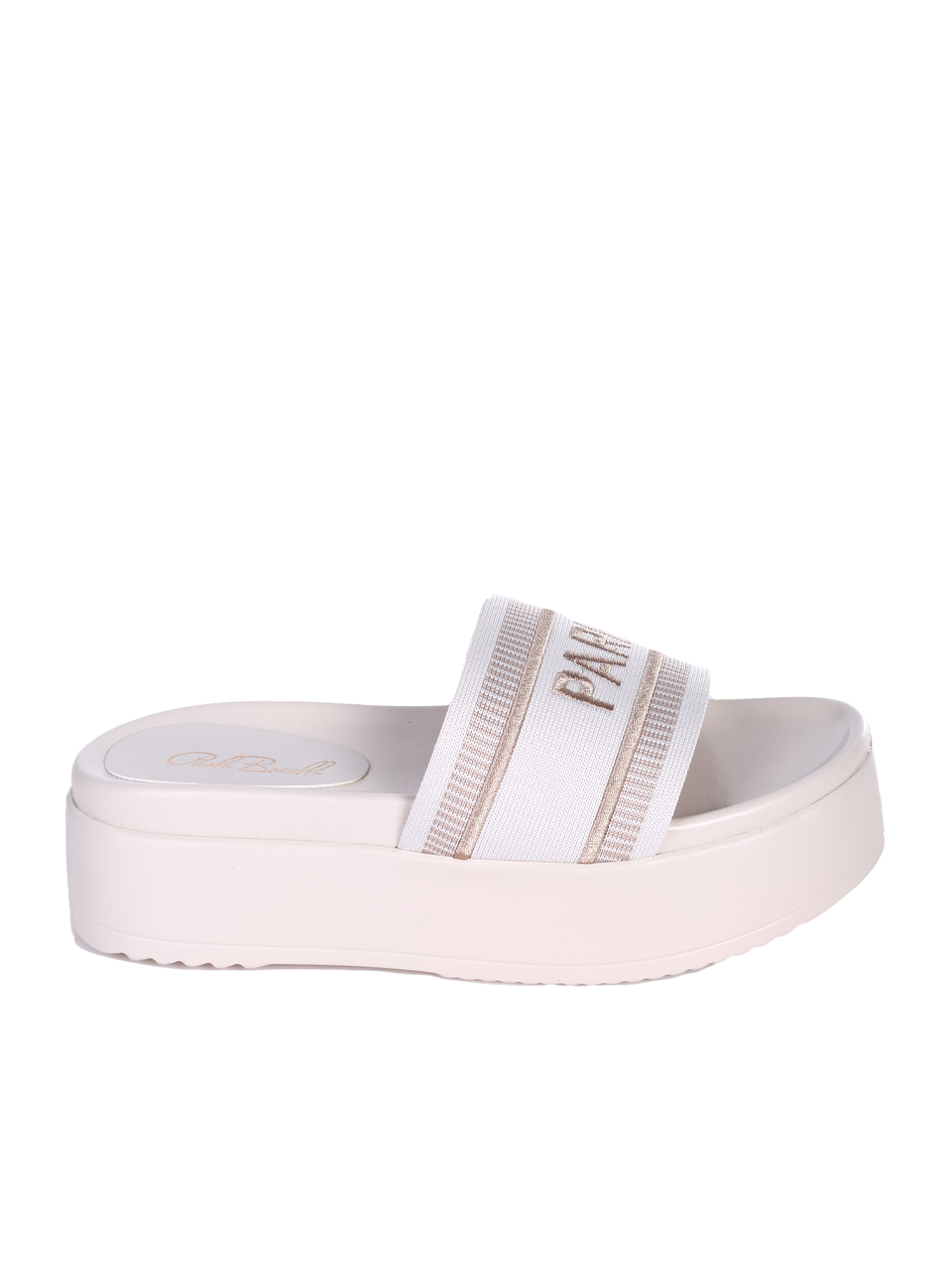 Ежедневни дамски чехли на платформа в бежово 5H-24204 beige
