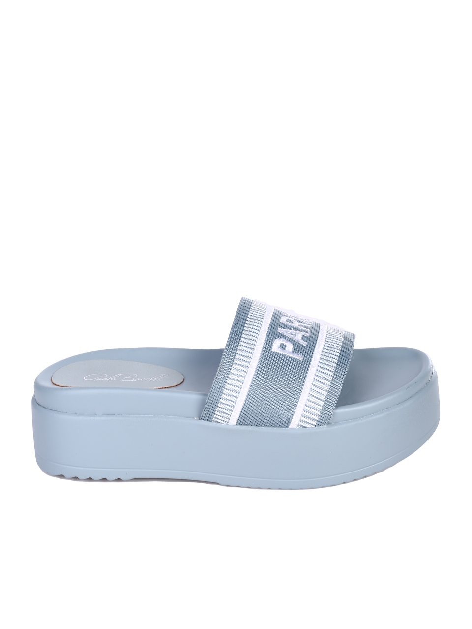 Ежедневни дамски чехли на платформа в синьо 5H-24204 blue