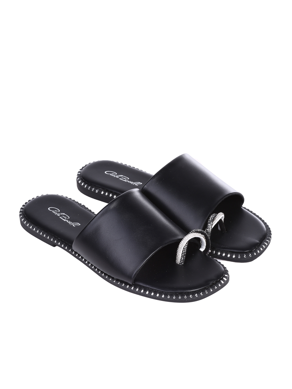 Ежедневни дамски чехли в черно 5H-24212 black