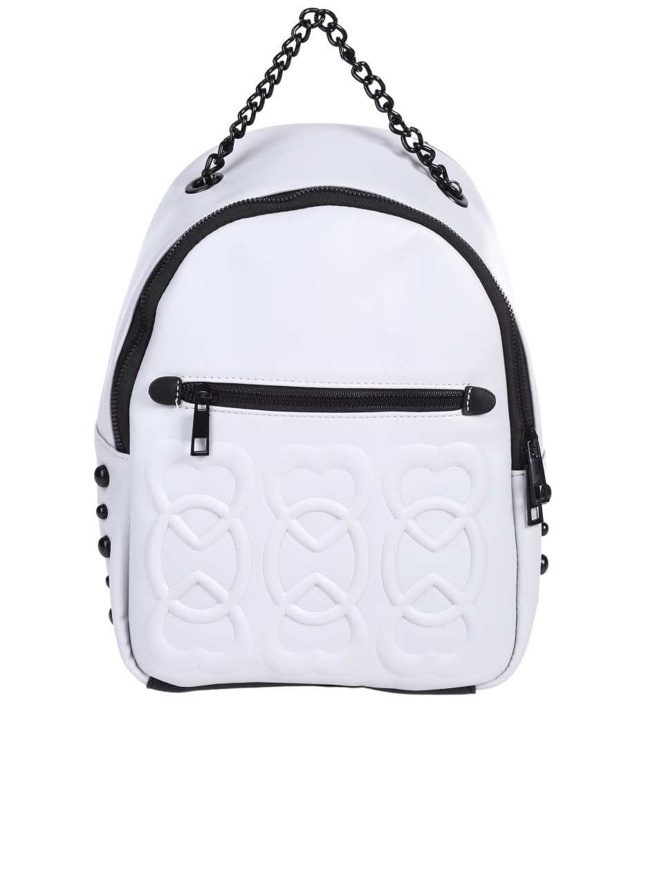 Ежедневна дамска раница в сиво 9V-24699 off white