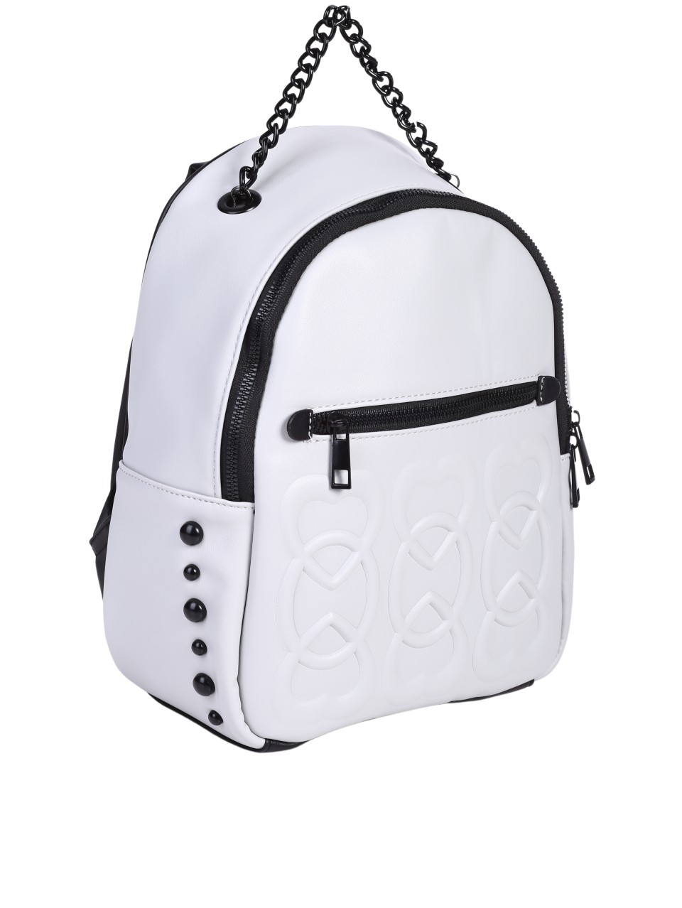 Ежедневна дамска раница в сиво 9V-24699 off white
