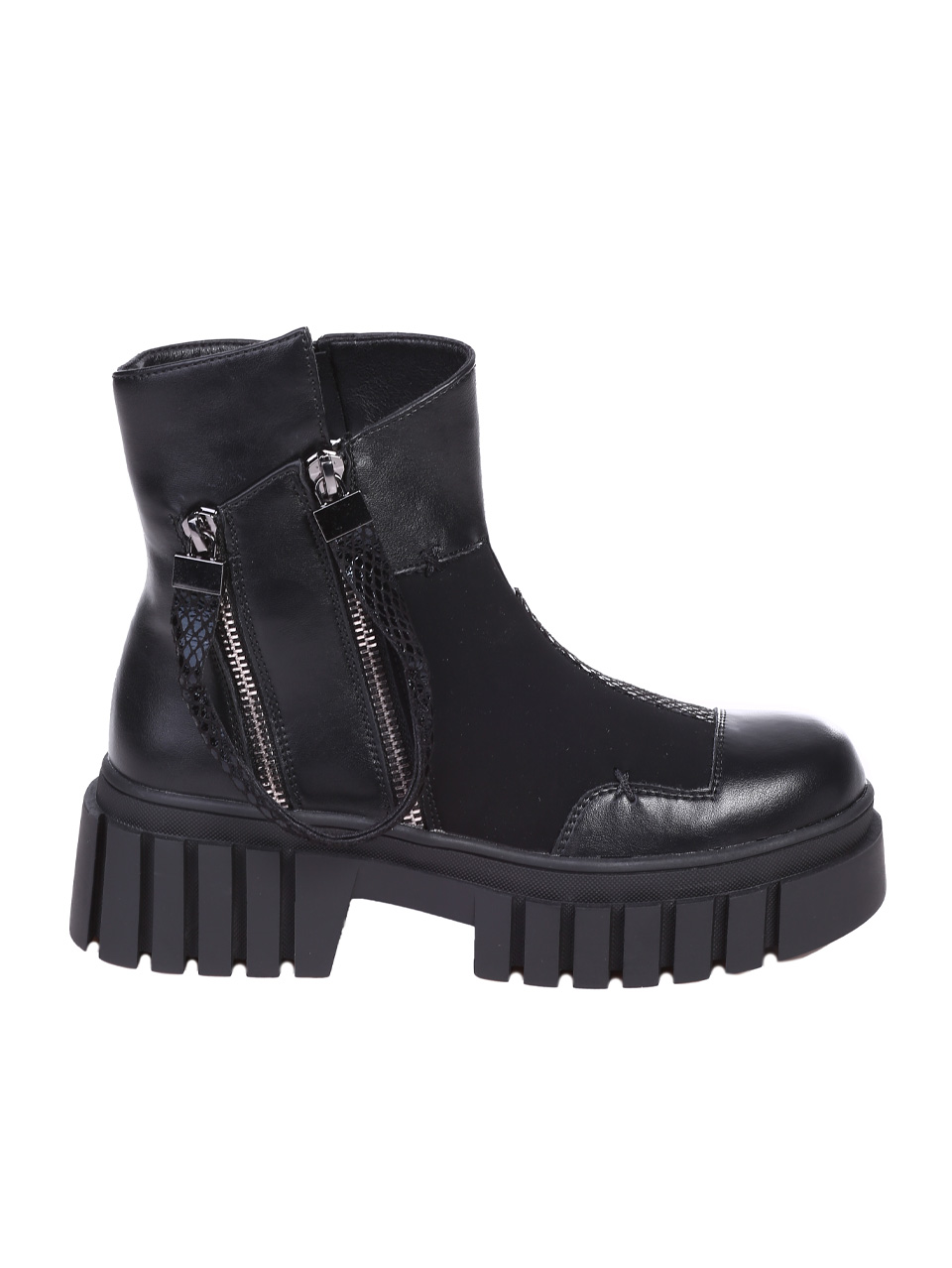 Ежедневни дамски боти в черно 2R-24576 black