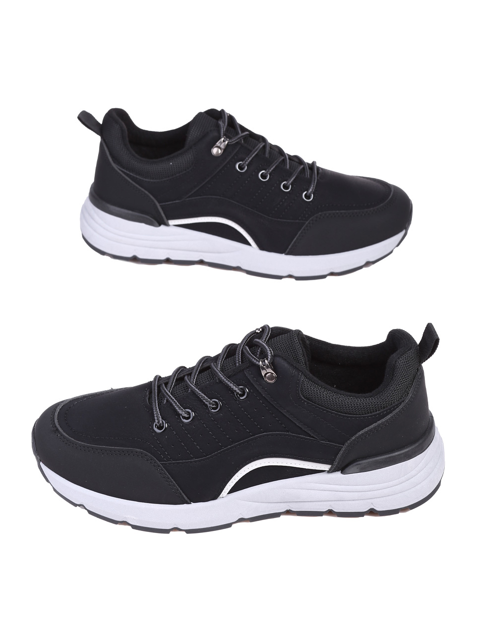 Ежедневни мъжки обувки в черно 7U-24715 black