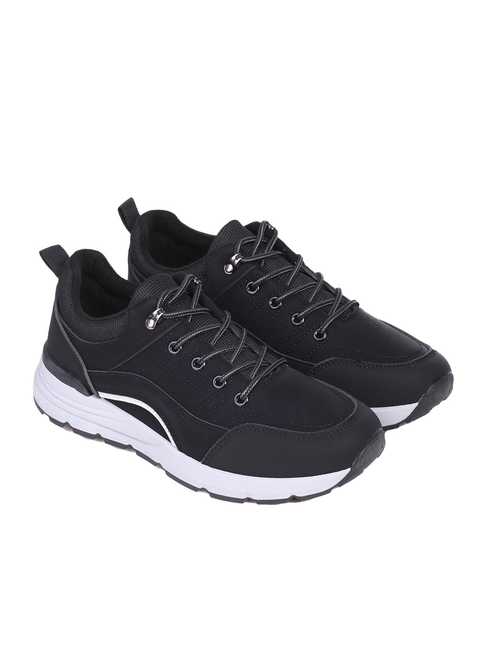 Ежедневни мъжки обувки в черно 7U-24715 black