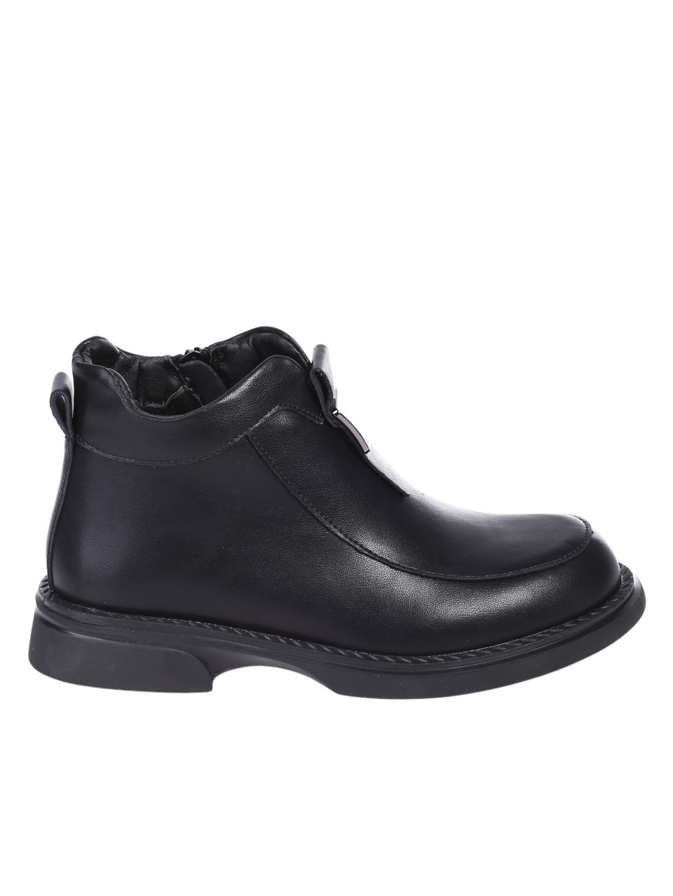 Ежедневни дамски боти от естествена кожа в черно 2AF-24656 black