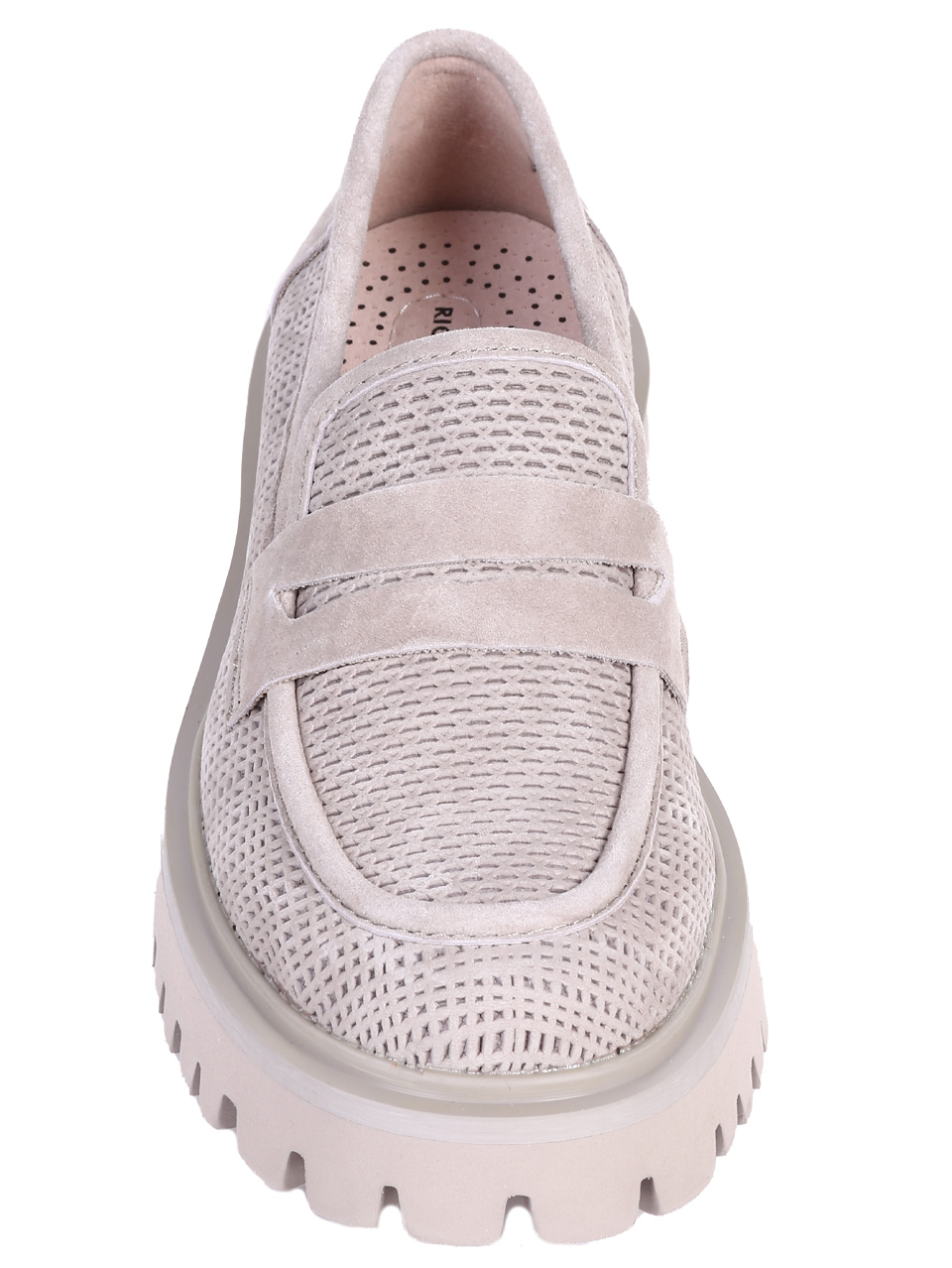 Ежедневни дамски обувки от естествен велур в бежово 3AF-25043 beige
