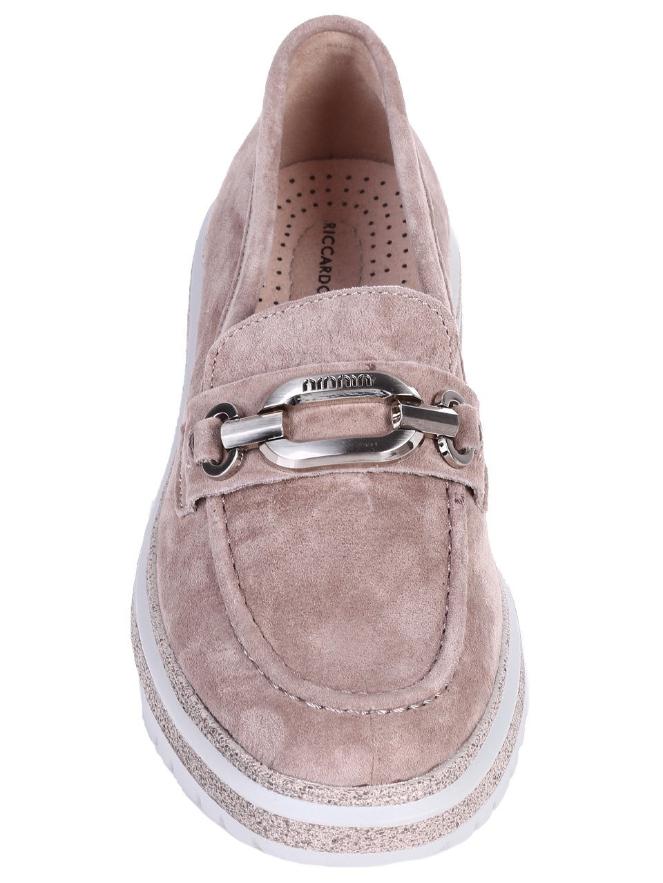 Ежедневни дамски обувки от естествен велур в бежово 3AF-25045 beige