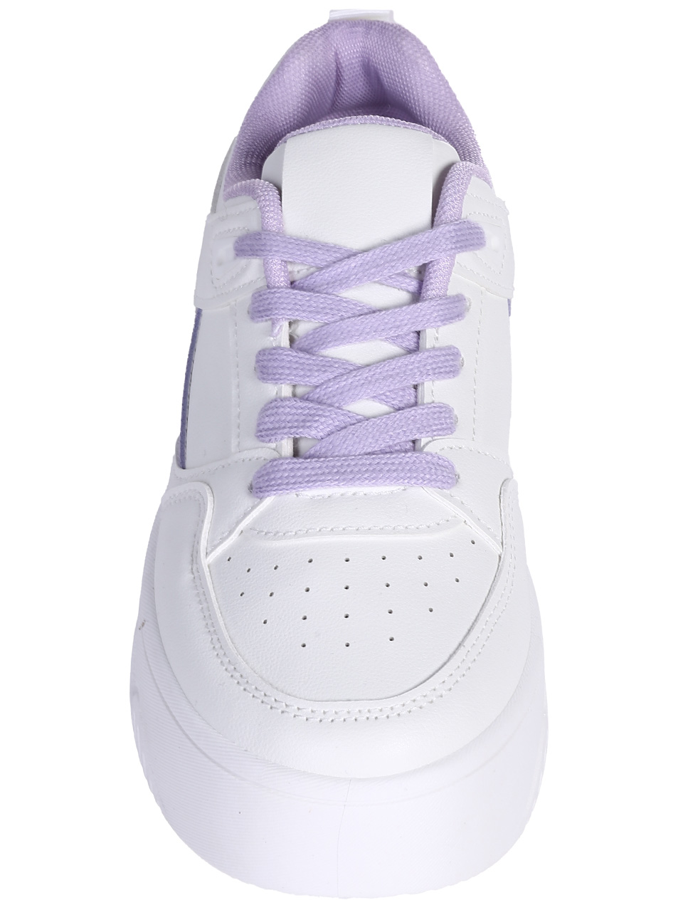 Ежедневни дамски обувки в бял/лилав цвят 3U-25130 white/purple