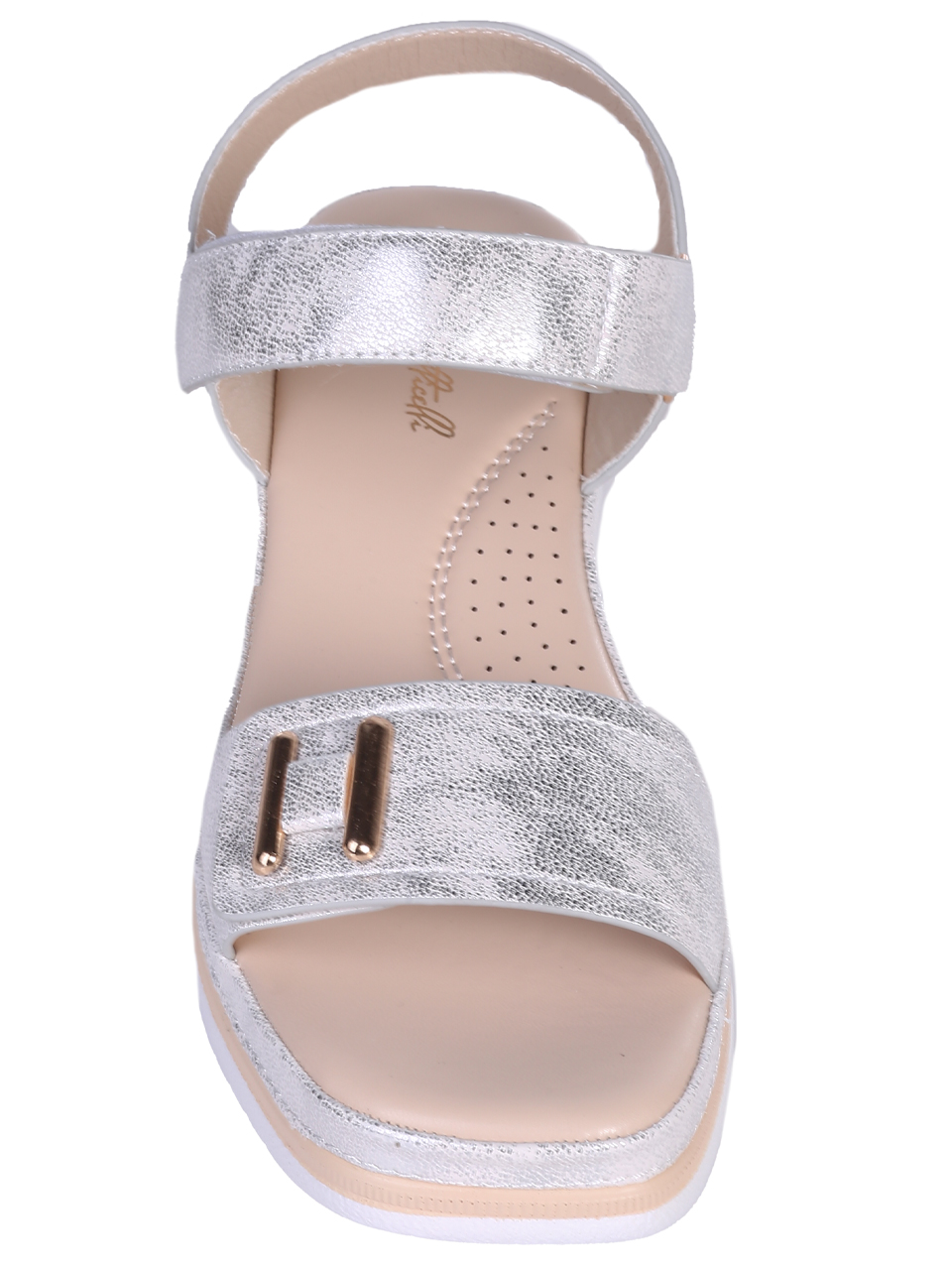 Ежедневни дамски сандали в бял/сребрист цвят 4H-25161 white/silver