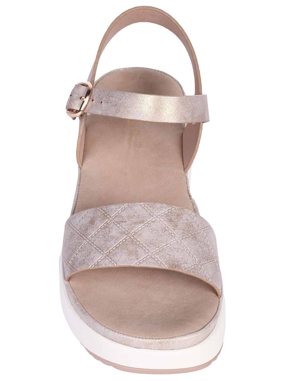Ежедневни дамски сандали в бежов/златист цвят 4H-25165 beige