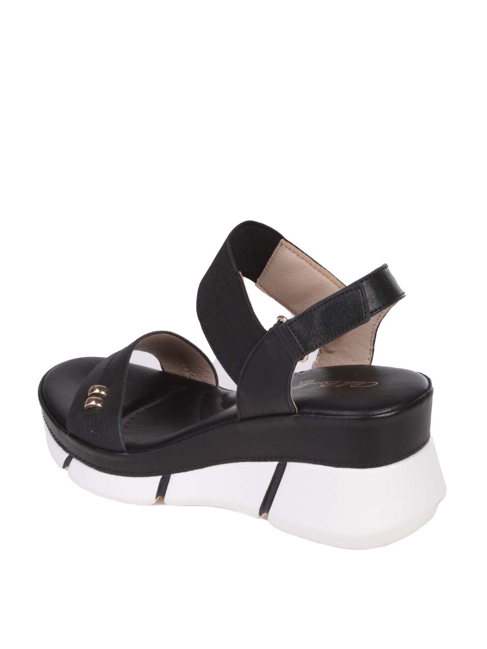 Ежедневни дамски сандали на платформа в черно 4H-25168 black (24313)