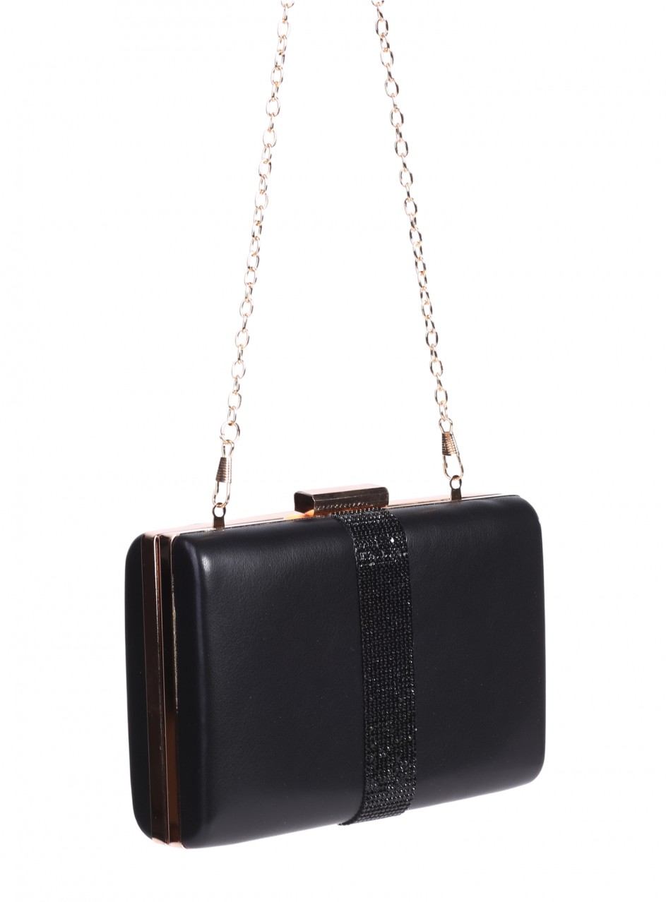 Елегантна дамска чанта, тип клъч, в черно 9AG-25234 black