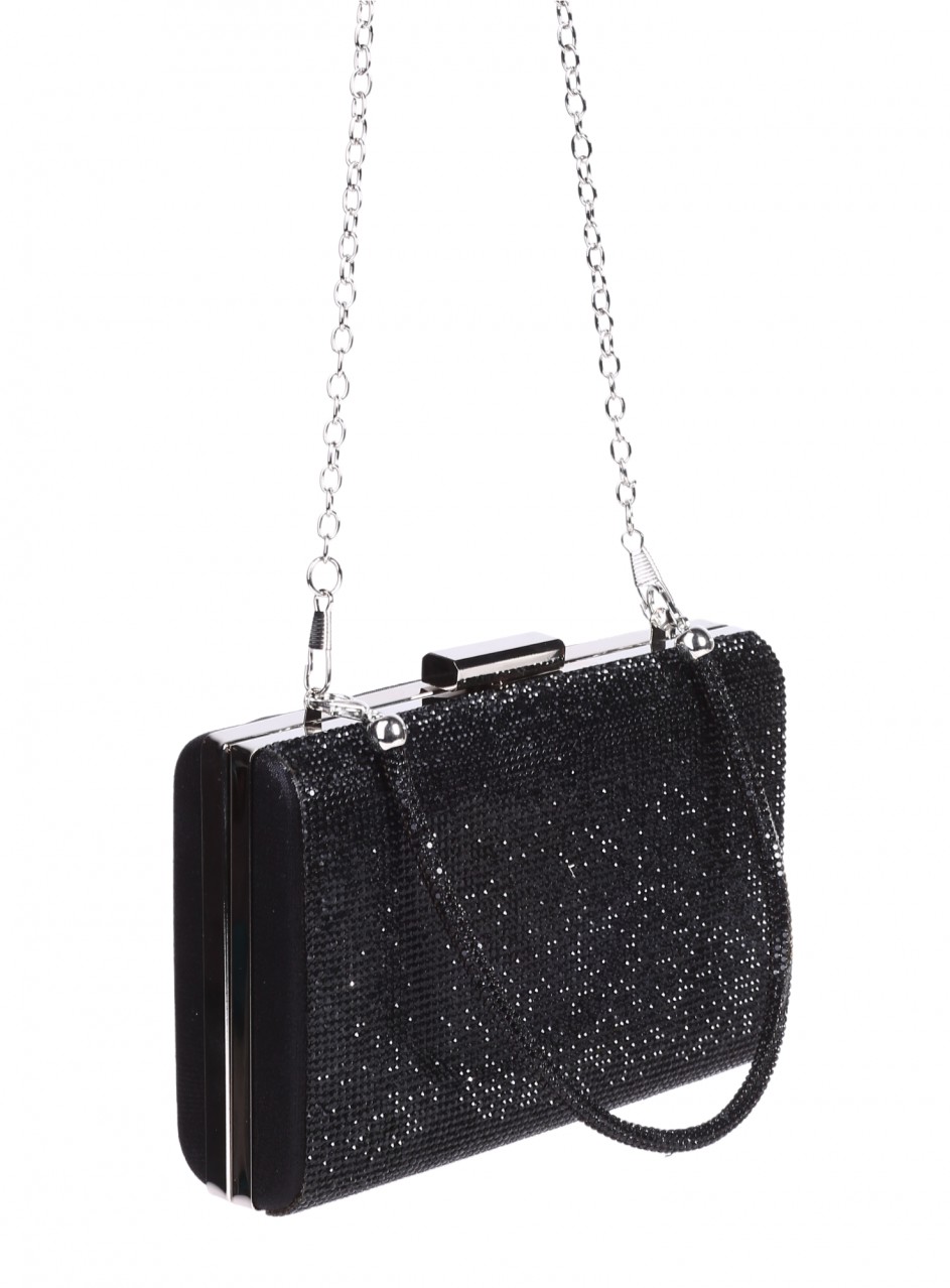 Елегантна дамска чанта, тип клъч, в черно 9AG-25237 black