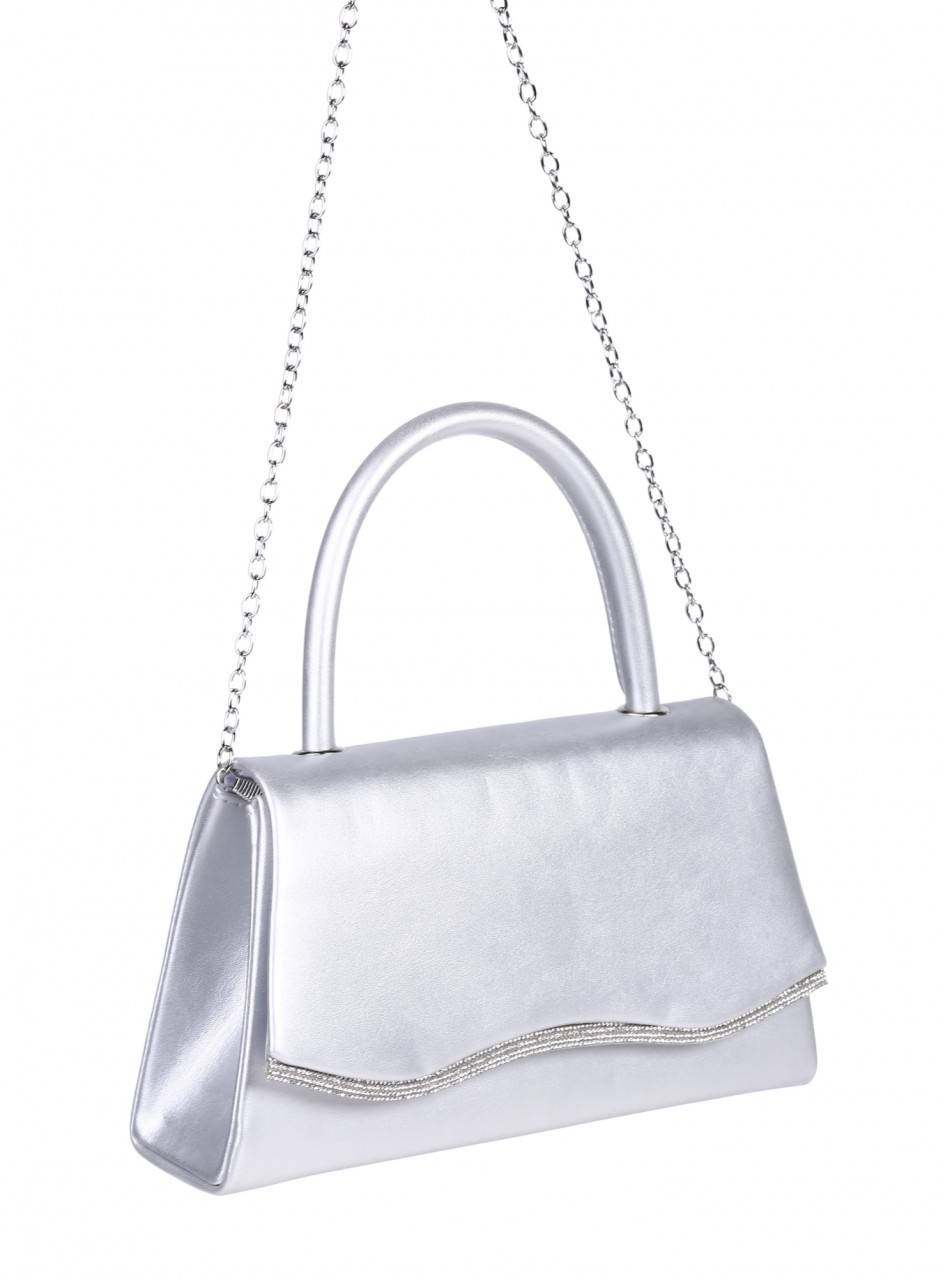 Елегантна дамска чанта в сребристо 9AG-24121 silver