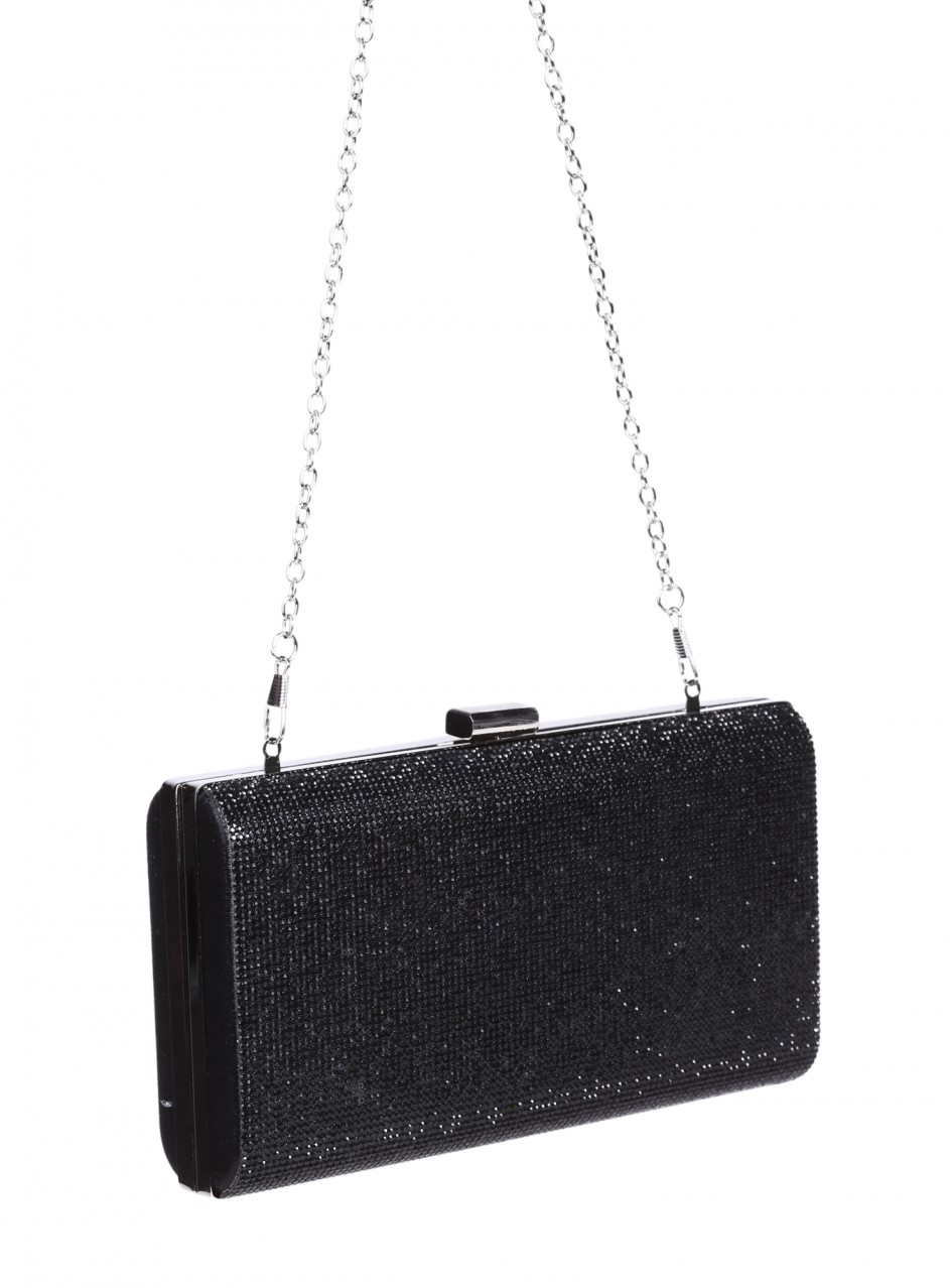 Елегантна дамска чанта, тип клъч, в черно 9AG-25243 black