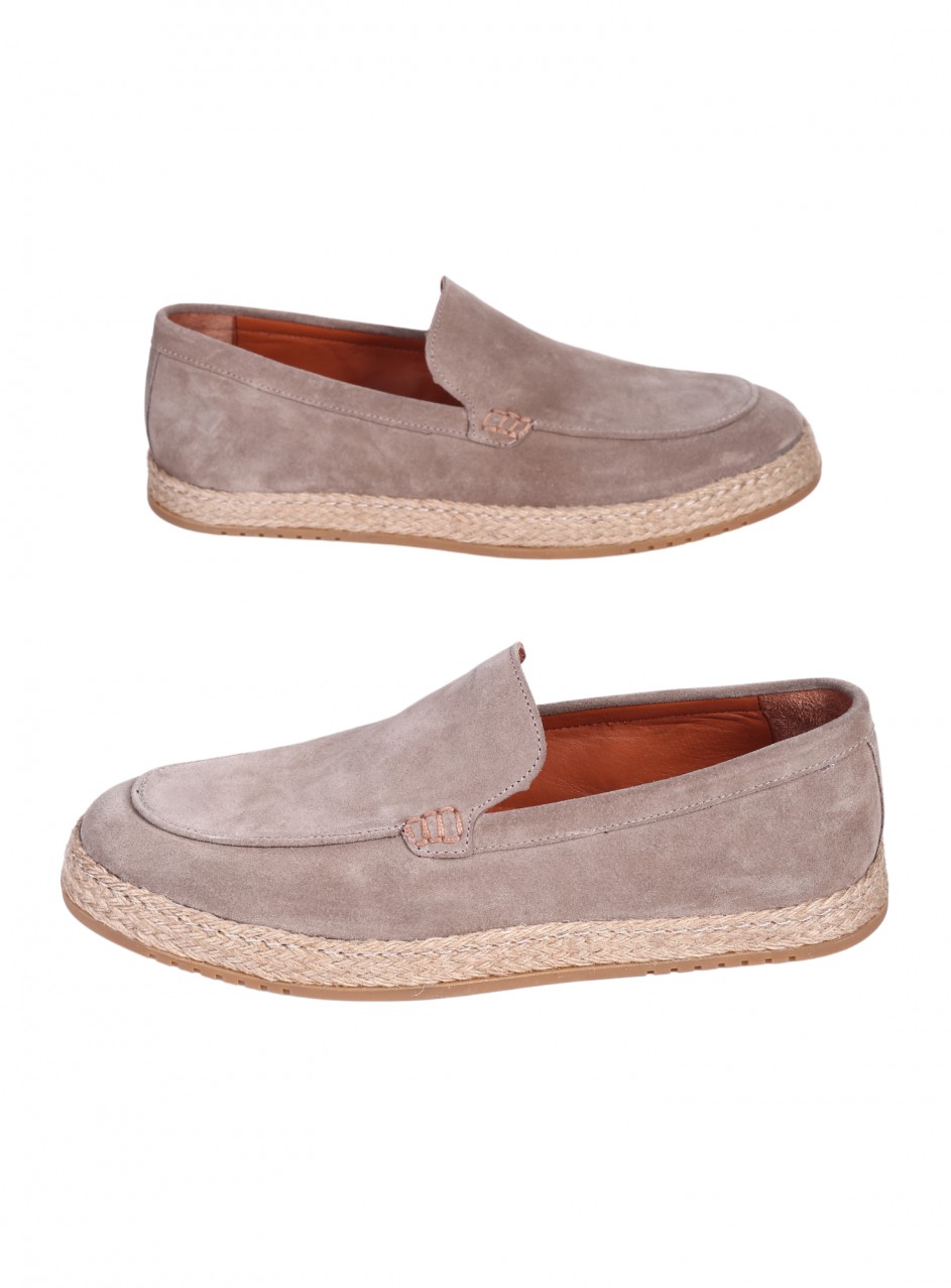 Ежедневни мъжки обувки от естествен велур в бежово 7AT-25380 beige