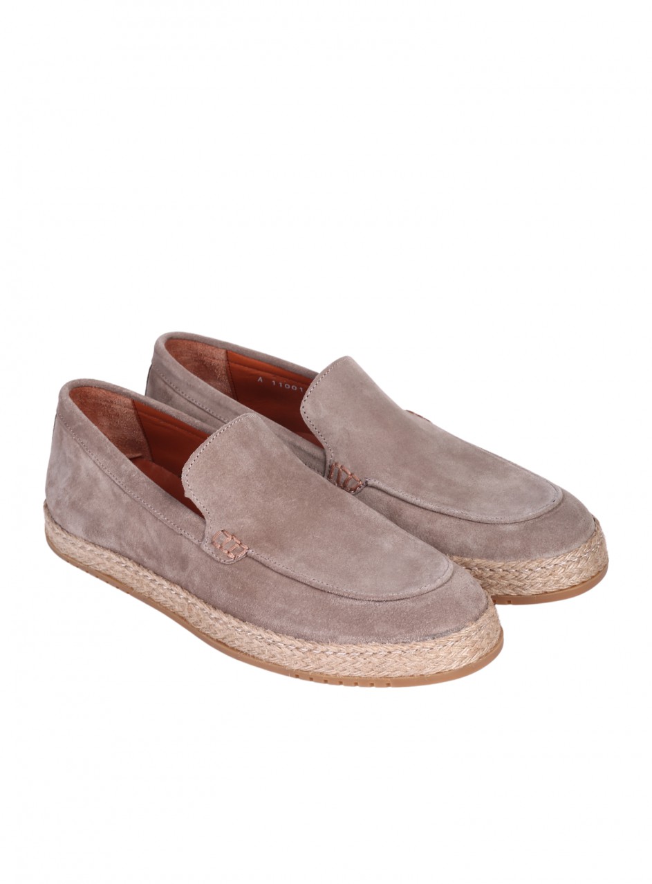 Ежедневни мъжки обувки от естествен велур в бежово 7AT-25380 beige