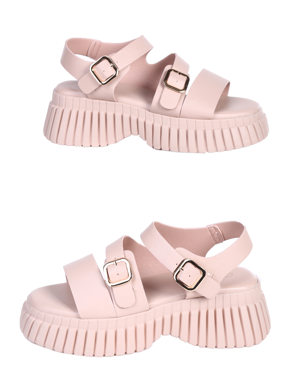 Ежедневни дамски сандали в бежово 4H-25157 beige