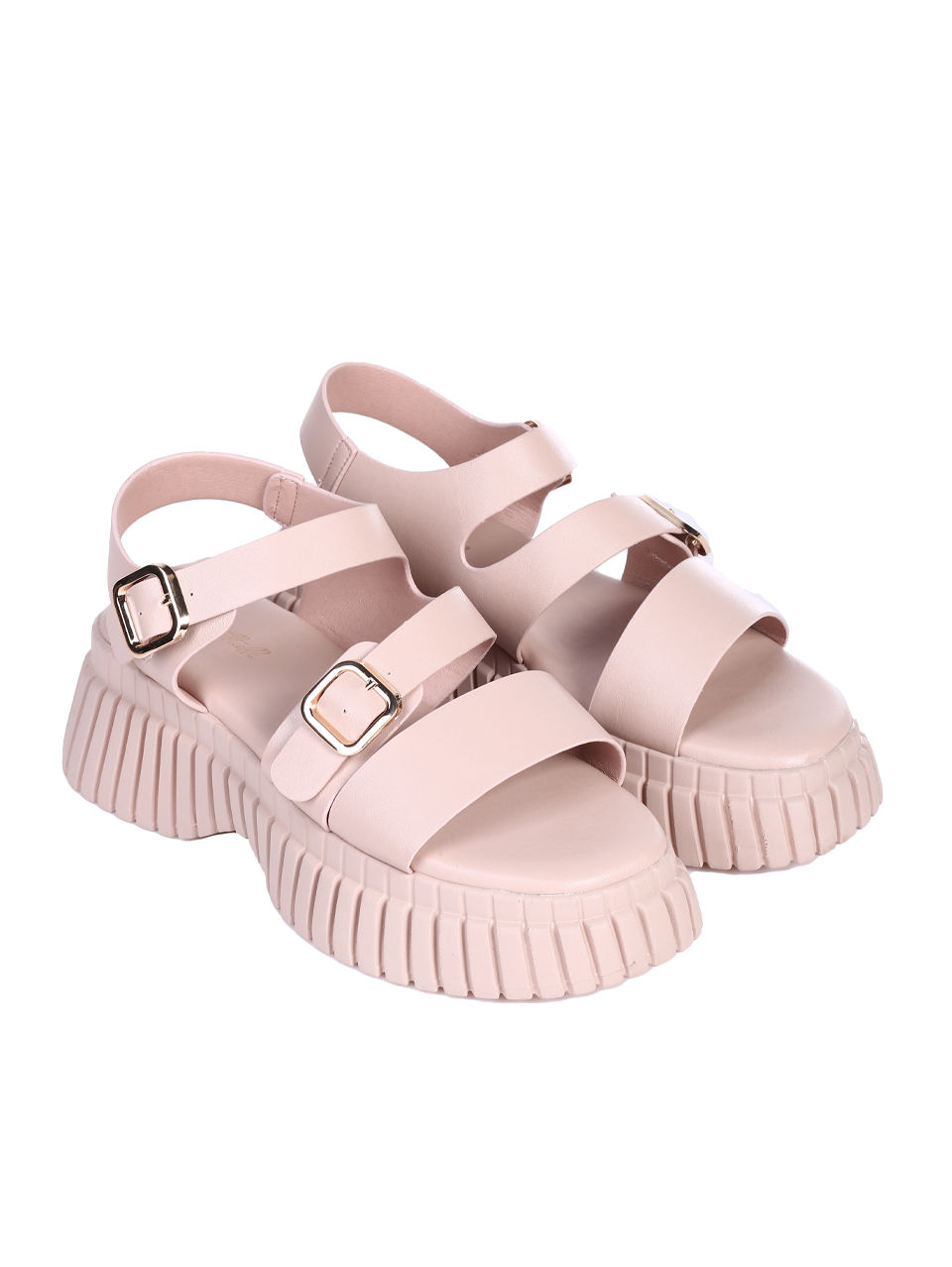 Ежедневни дамски сандали в бежово 4H-25157 beige