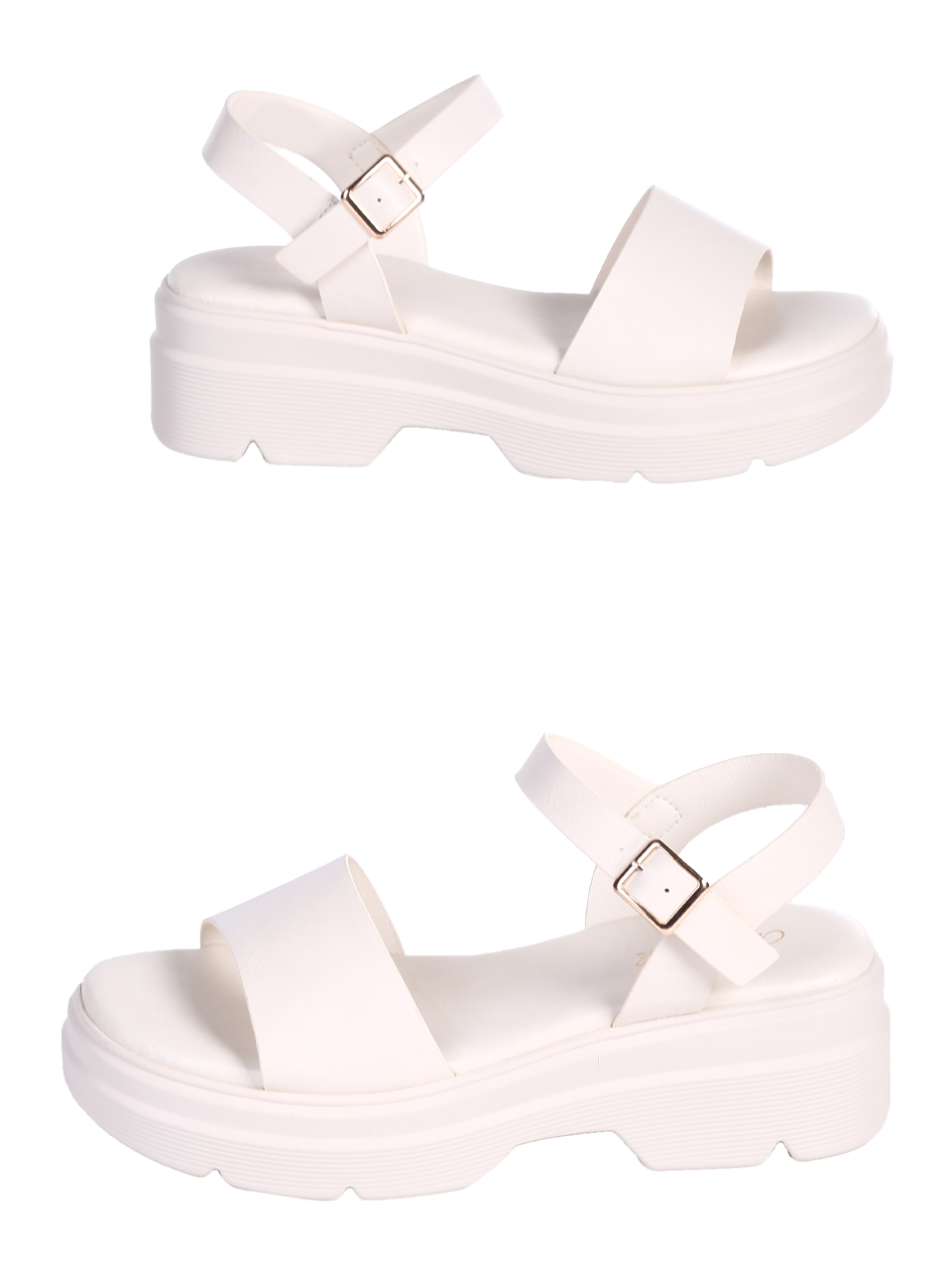 Ежедневни дамски сандали в бяло 4H-25164 off white