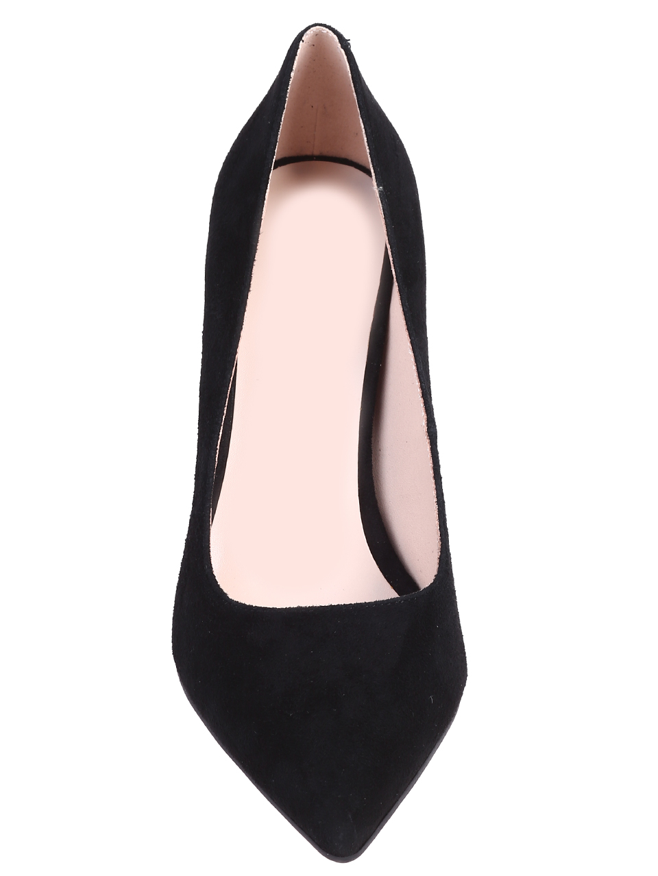 Елегантни дамски обувки, на висок ток, от естествен велур в черно GL-P3268 black/1388 black