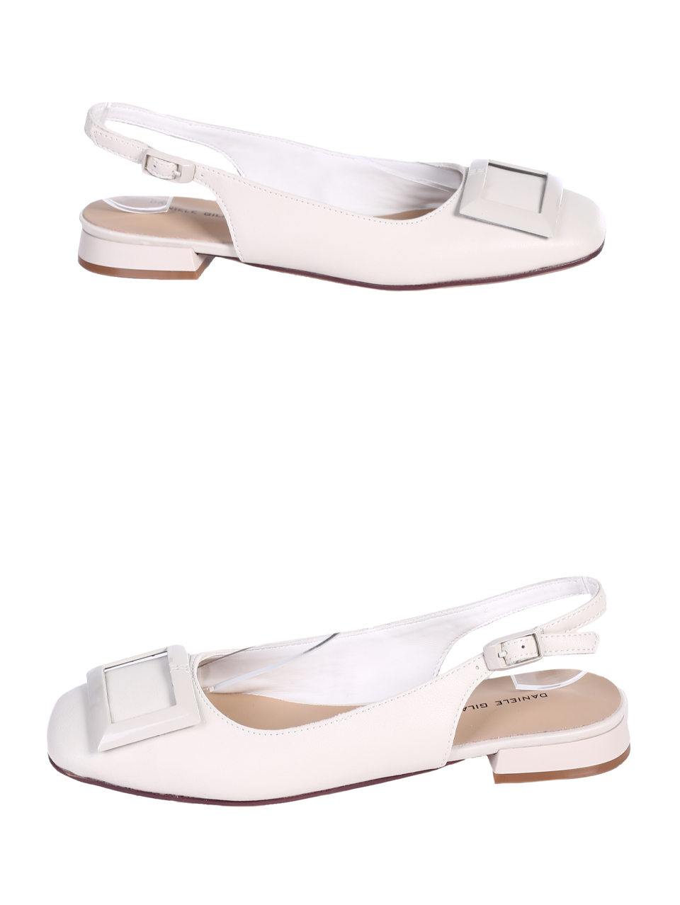 Ежедневни дамски обувки от естествена кожа в бяло 3AF-25063 off white
