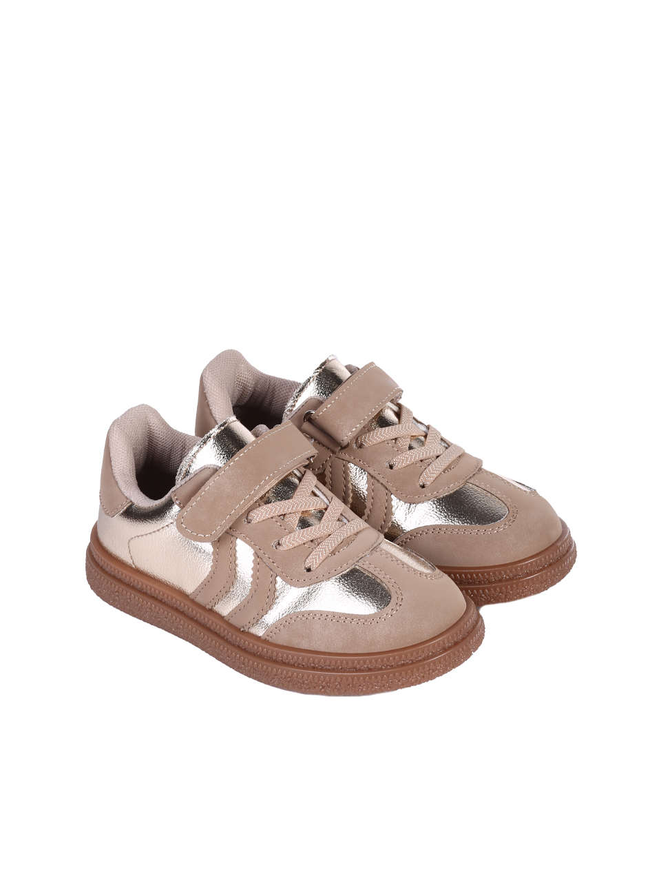 Ежедневни детски обувки в златист/бежов цвят  18U-25147 gold/beige