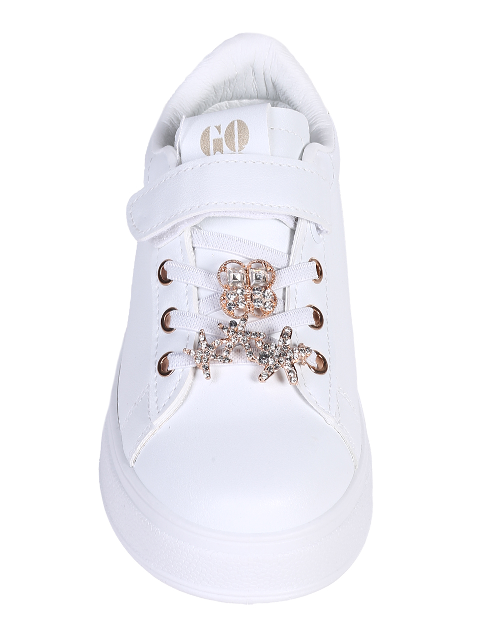 Ежедневни детски обувки в бял/златист цвят  18U-25148 white/gold