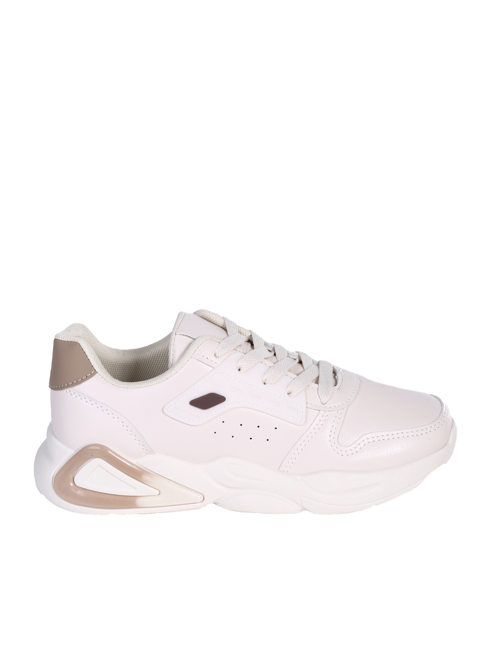Ежедневни дамски обувки, тип кец, в бежово 3U-25105 beige