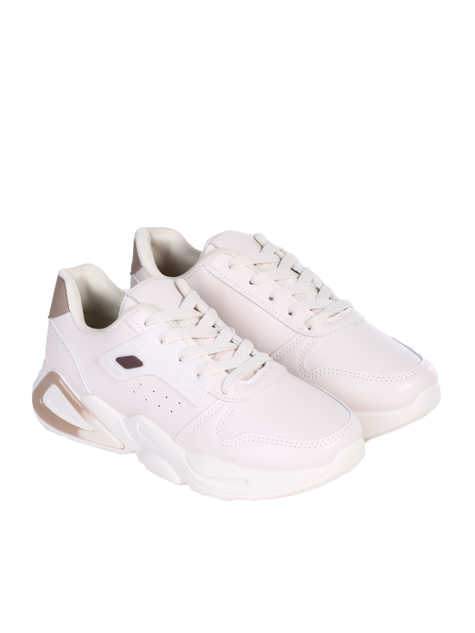 Ежедневни дамски обувки, тип кец, в бежово 3U-25105 beige