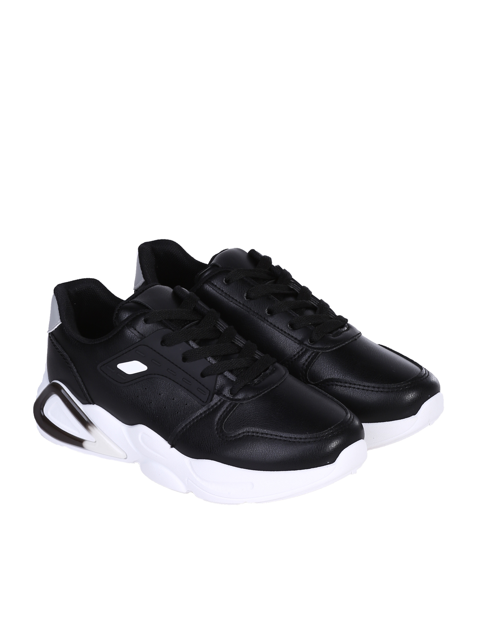 Ежедневни дамски обувки, тип кец, в черно 3U-25105 black
