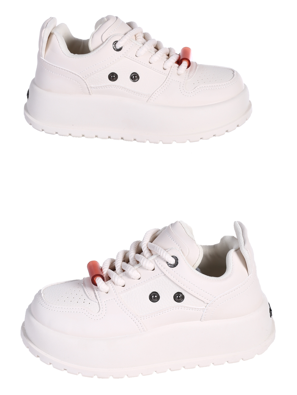 Ежедневни дамски обувки, тип кец, в бежово 3U-25213 off white