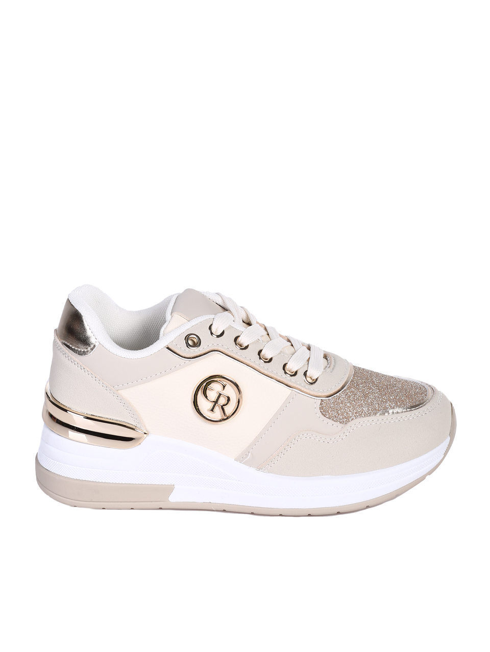 Ежедневни дамски обувки, на платформа, в бежово 3U-25216 lt.beige
