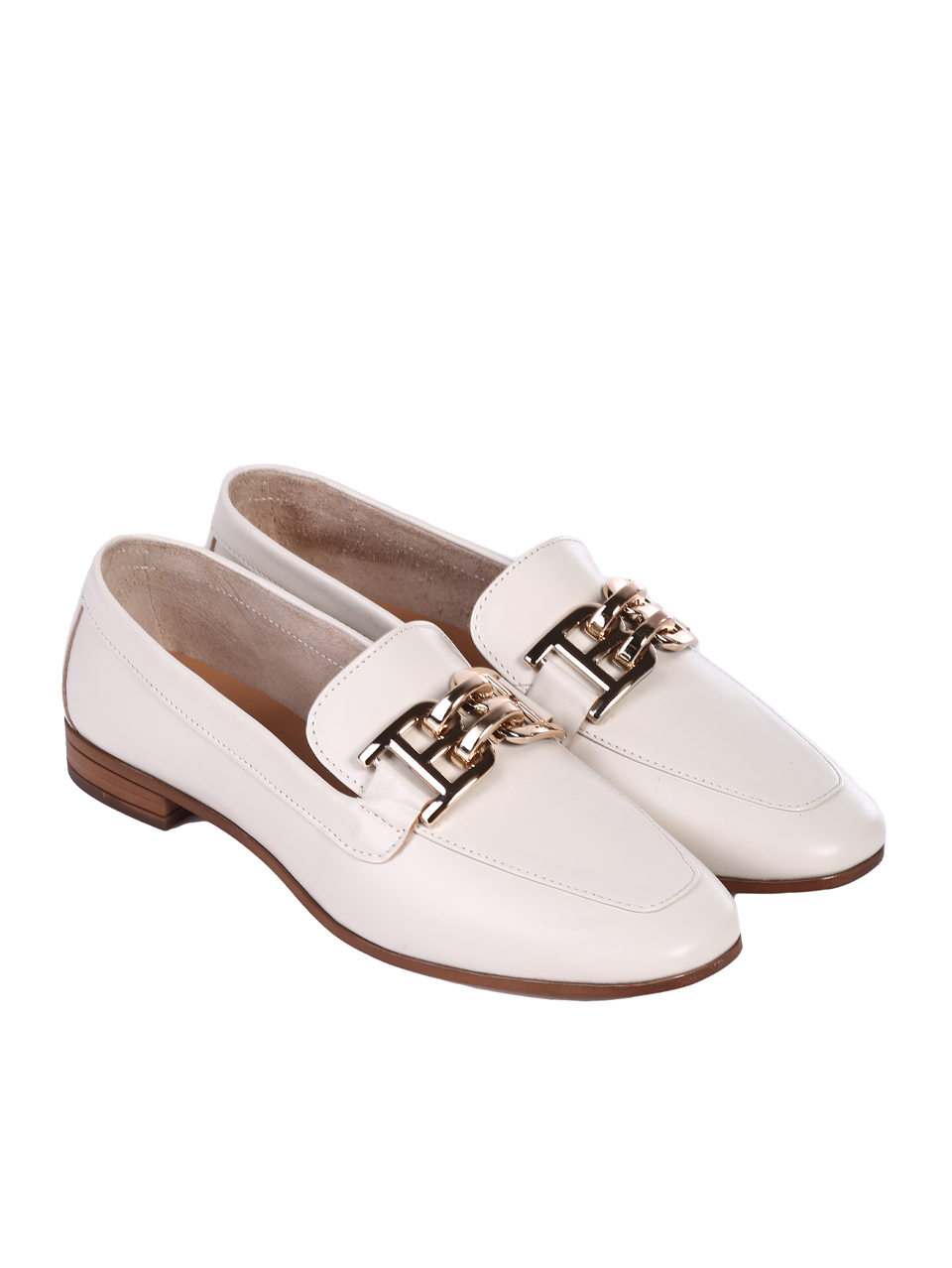 Ежедневни дамски обувки от естествена кожа в бежово 3AT-25311 beige