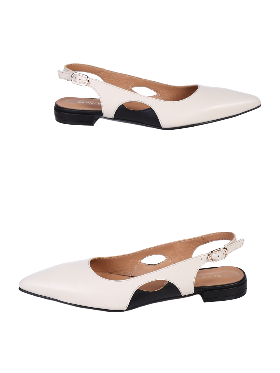 Ежедневни дамски обувки от естествена кожа в бежово 3AT-25314 beige
