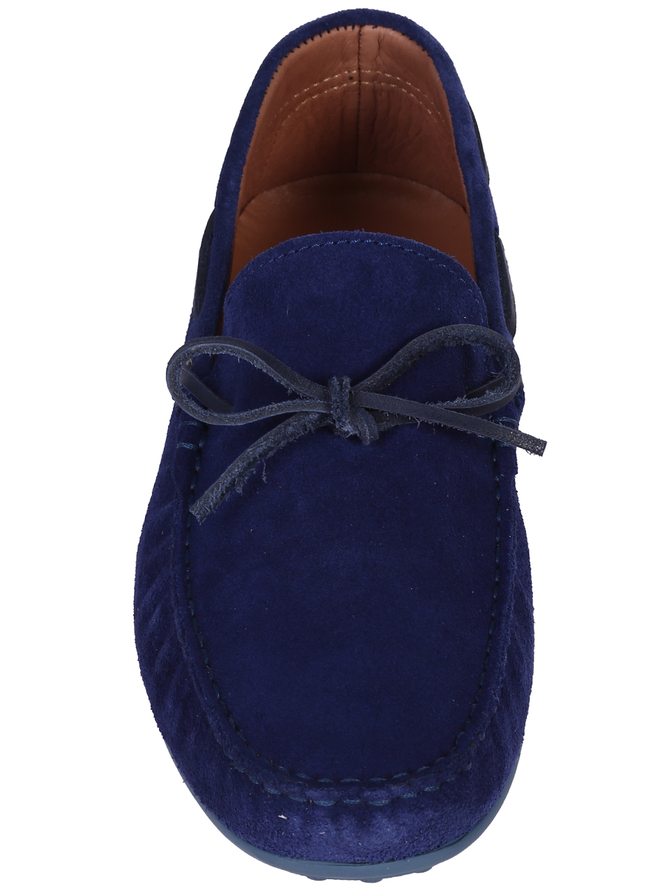 Ежедневни мъжки обувки от естествен велур в синьо 7AT-25359 blue jeans