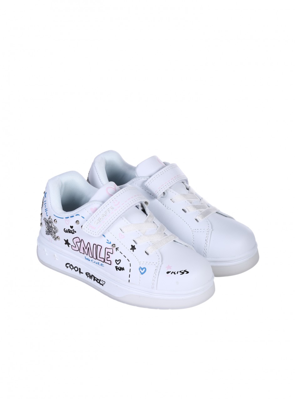 Детски комфортни обувки в бяло 18K-25188 white