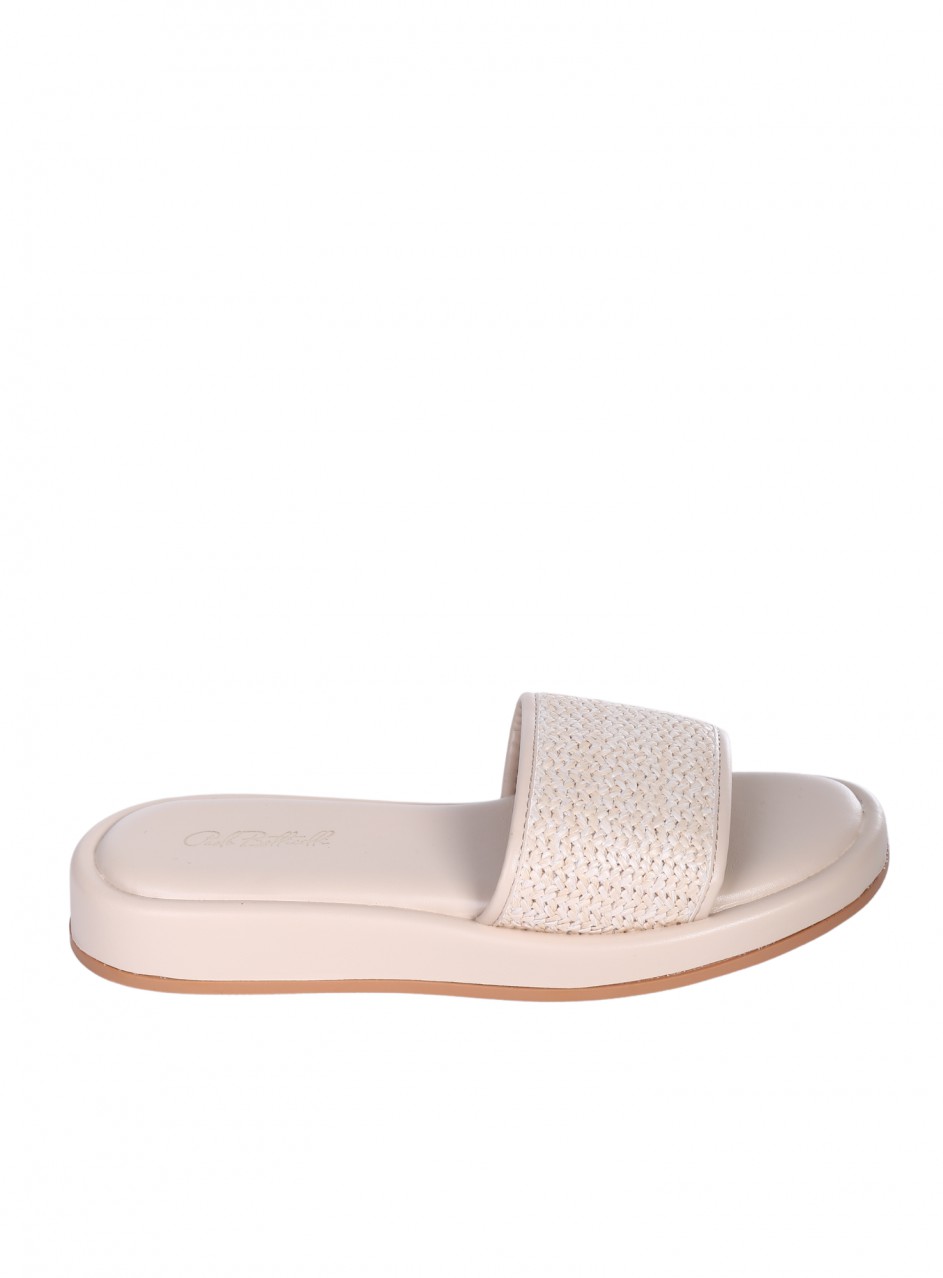 Ежедневни дамски чехли в бежово 5H-25180 off white