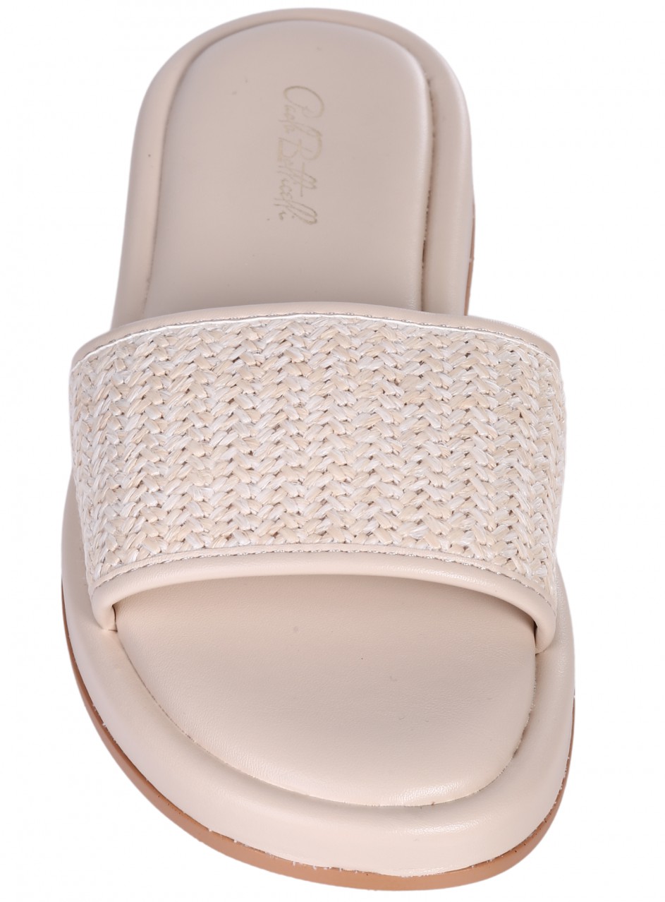 Ежедневни дамски чехли в бежово 5H-25180 off white