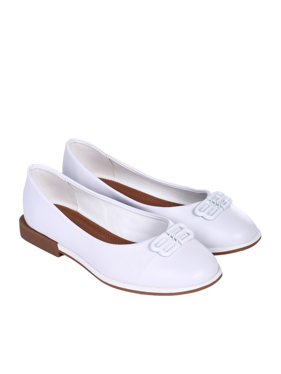 Ежедневни дамски обувки в бяло 3C-25264 white