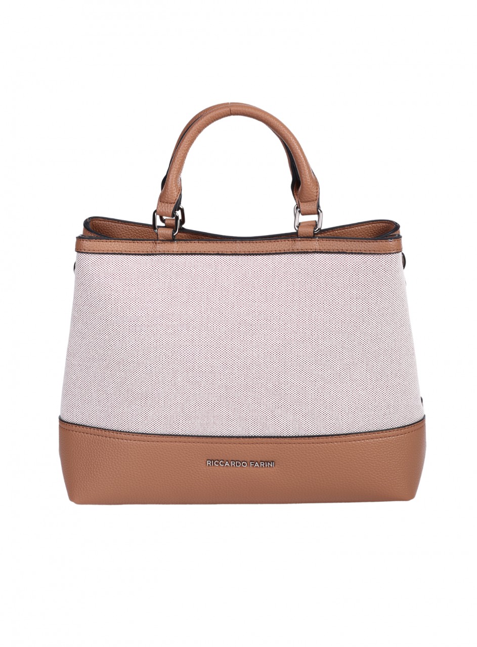 Ежедневна дамска чанта в бежов/кафяв цвят 9V-25250 beige
