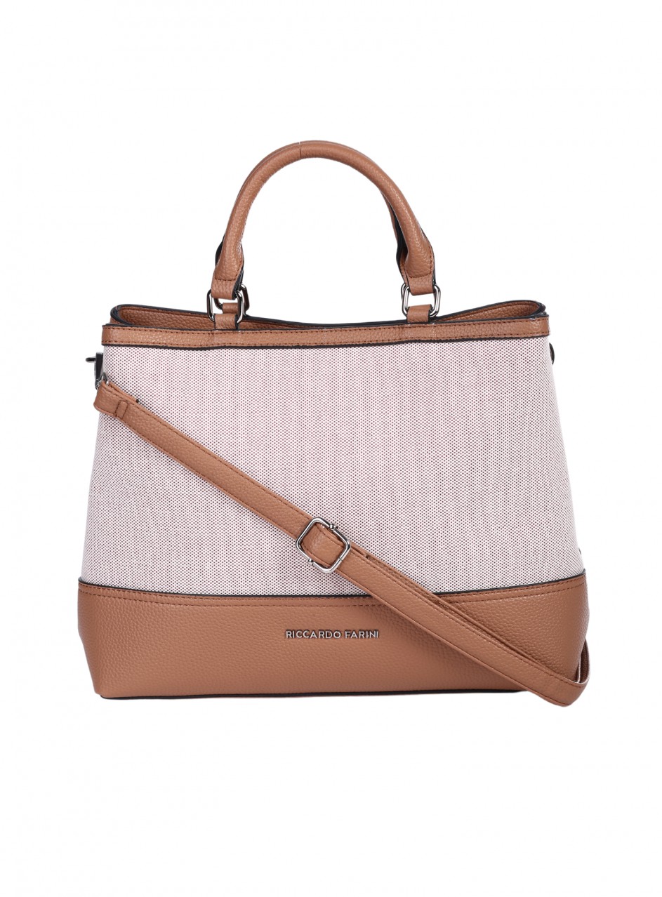 Ежедневна дамска чанта в бежов/кафяв цвят 9V-25250 beige