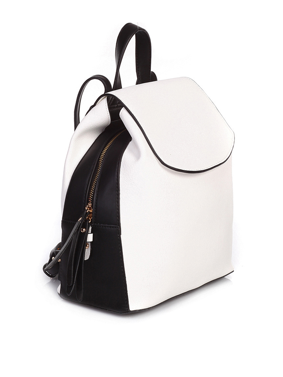 Ежедневна дамска раница в бял/черен цвят 9Q-25297 white/black (21147)