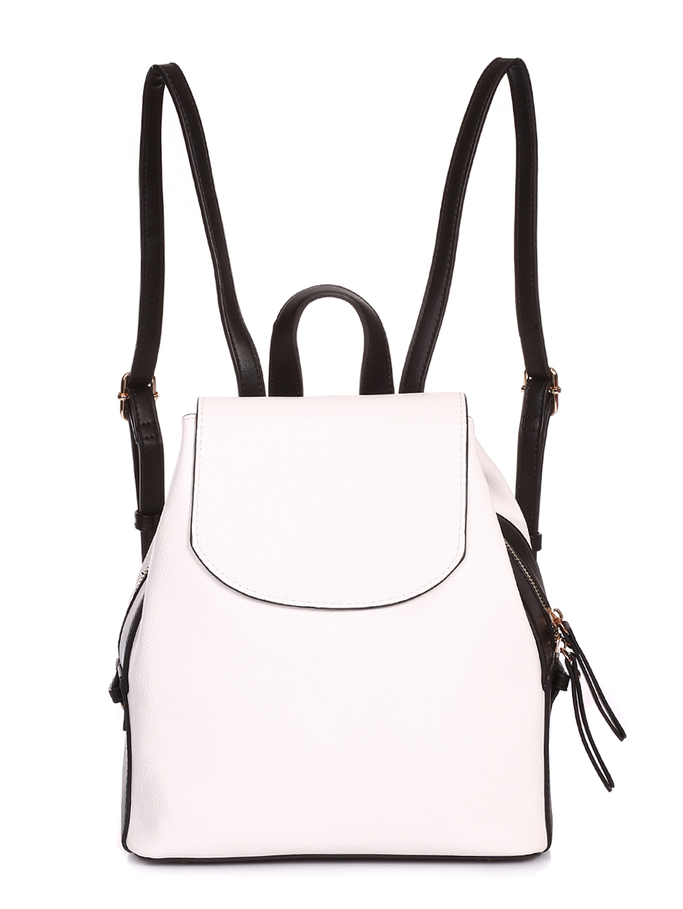 Ежедневна дамска раница в бял/черен цвят 9Q-25297 white/black (21147)