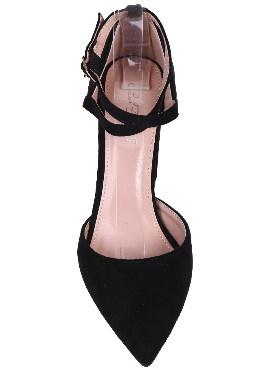 Елегантни дамски обувки, на дебел ток, в черно 3M-25032 black (24044)
