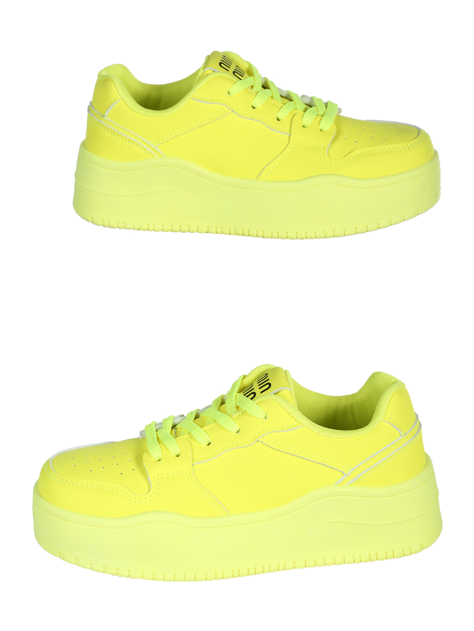 Ежедневни дамски обувки, тип кец, в жълто 3U-25218 lemon S