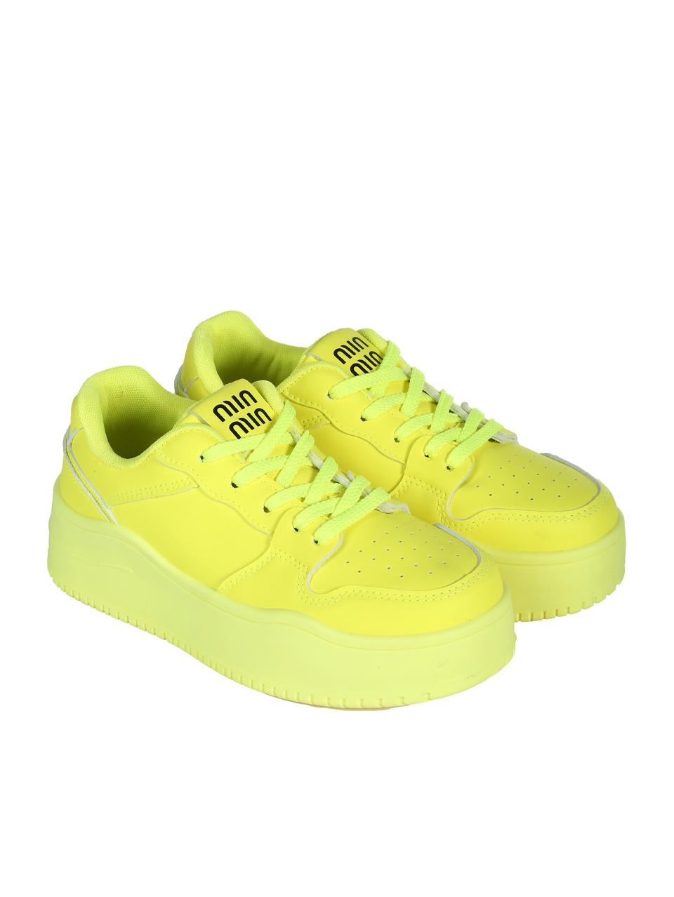 Ежедневни дамски обувки, тип кец, в жълто 3U-25218 lemon S